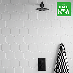 Stonehouse Studio Alvero Hexagon White Wall and Floor Tiles