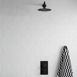 Stonehouse Studio Alvero Hexagon White Wall and Floor Tiles