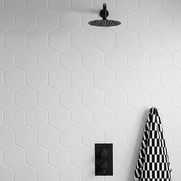 Stonehouse Studio Alvero Hexagon White Wall and Floor Tiles