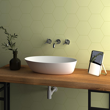 Stonehouse Studio Alvero Hexagon Yellow Wall Tiles - 150 x 170mm