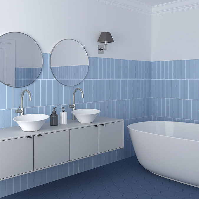 Stonehouse Studio Alvero Light Blue Wall Tiles - 75 x 300mm