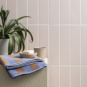 Stonehouse Studio Alvero Pink Wall Tiles - 75 x 300mm