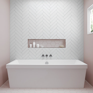 Stonehouse Studio Alvero White Wall Tiles - 75 x 300mm