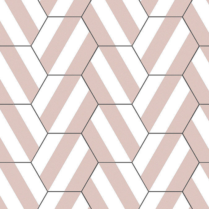 Stonehouse Studio Amalfi Blush Hexagon Wall & Floor Tiles - 225 x 259mm