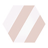 Stonehouse Studio Amalfi Blush Striped Hexagon Wall & Floor Tiles - 225 x 259mm