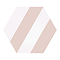 Stonehouse Studio Amalfi Blush Striped Hexagon Wall & Floor Tiles - 225 x 259mm