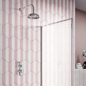 Stonehouse Studio Amalfi Blush Striped Hexagon Wall & Floor Tiles - 225 x 259mm