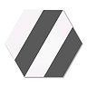 Stonehouse Studio Amalfi Jet Striped Hexagon Wall & Floor Tiles - 225 x 259mm