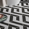 Stonehouse Studio Amalfi Jet Striped Hexagon Wall & Floor Tiles - 225 x 259mm