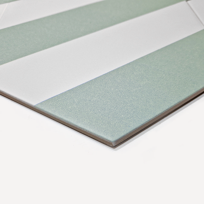 Stonehouse Studio Amalfi Olive Striped Hexagon Wall & Floor Tiles - 225 x 259mm