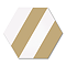 Stonehouse Studio Amalfi Saffron Striped Hexagon Wall & Floor Tiles - 225 x 259mm