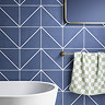 Stonehouse Studio Ascent Indigo Geometric Wall and Floor Tiles - 225 x 225mm