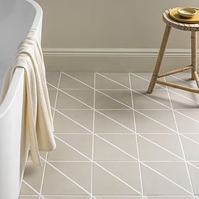 Stonehouse Studio Ascent Parchment Geometric Wall and Floor Tiles - 225 x 225mm