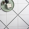 Stonehouse Studio Ascent White Geometric Wall and Floor Tiles - 225 x 225mm