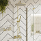 Stonehouse Studio Ascent White Geometric Wall and Floor Tiles - 225 x 225mm
