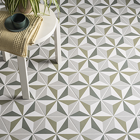 Stonehouse Studio Astral Clover Hexagon Wall & Floor Tiles - 225 x 259mm