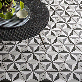 Stonehouse Studio Astral Graphite Hexagon Wall & Floor Tiles - 225 x 259mm