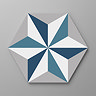 Stonehouse Studio Astral Sapphire Hexagon Wall & Floor Tiles - 225 x 259mm