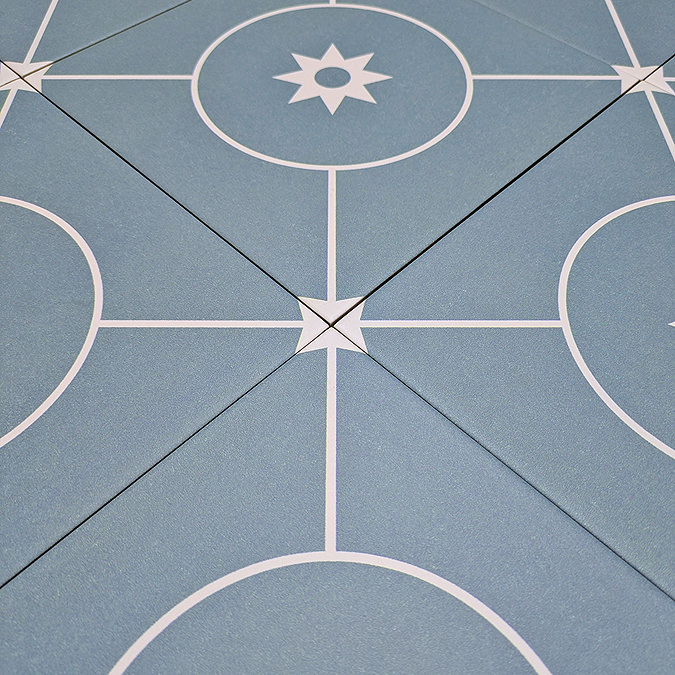 Stonehouse Studio Athena Aqua Patterned Wall and Floor Tiles - 225 x 225mm