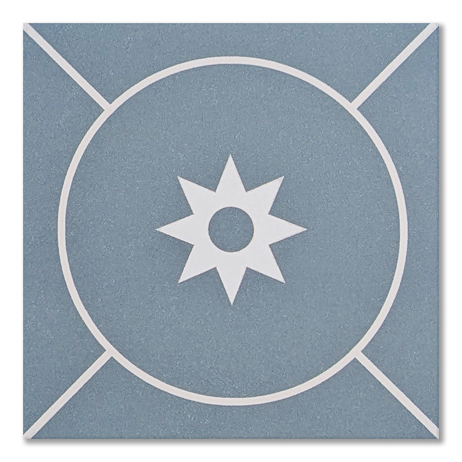 Stonehouse Studio Athena Aqua Patterned Wall and Floor Tiles - 225 x 225mm