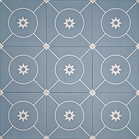 Stonehouse Studio Athena Aqua Patterned Wall and Floor Tiles - 225 x 225mm