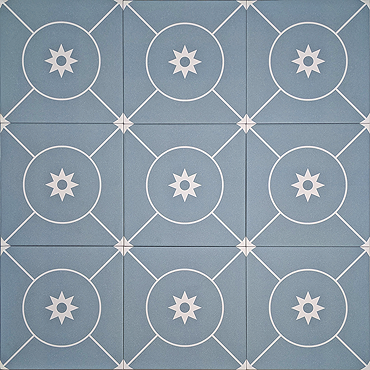 Stonehouse Studio Athena Aqua Patterned Wall and Floor Tiles - 225 x 225mm