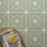 Stonehouse Studio Athena Olive Patterned Wall and Floor Tiles - 225 x 225mm