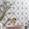Stonehouse Studio Bakewell Charcoal Geometric Patterned Wall and Floor Tiles - 225 x 225mm