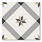 Stonehouse Studio Bakewell Charcoal Geometric Patterned Wall and Floor Tiles - 225 x 225mm