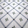 Stonehouse Studio Bakewell Emerald Geometric Patterned Wall and Floor Tiles - 225 x 225mm