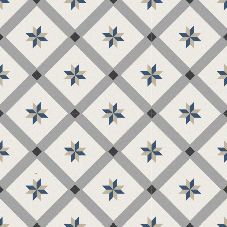 Stonehouse Studio Bakewell Navy Patterned Wall and Floor Tiles - 225 x 225mm