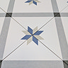 Stonehouse Studio Bakewell Navy Patterned Wall and Floor Tiles - 225 x 225mm