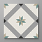 Stonehouse Studio Bakewell Teal Geometric Patterned Wall and Floor Tiles - 225 x 225mm