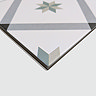 Stonehouse Studio Bakewell Teal Geometric Patterned Wall and Floor Tiles - 225 x 225mm