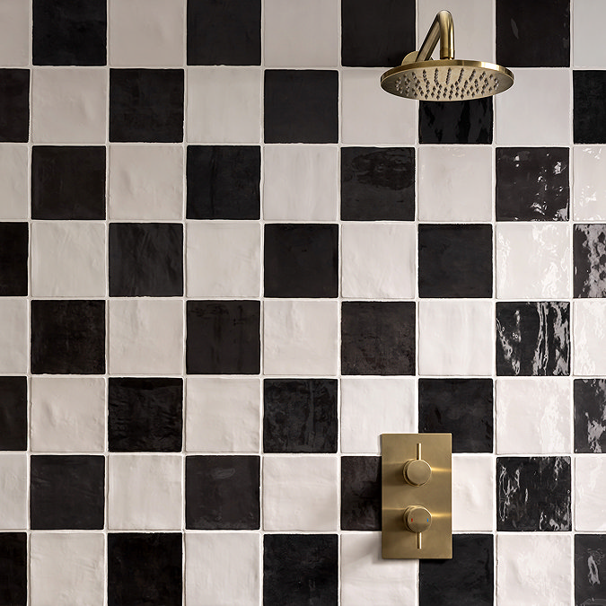 Stonehouse Studio Beauvais Rustic Graphite Zellige Effect Wall Tiles 130 x 130mm