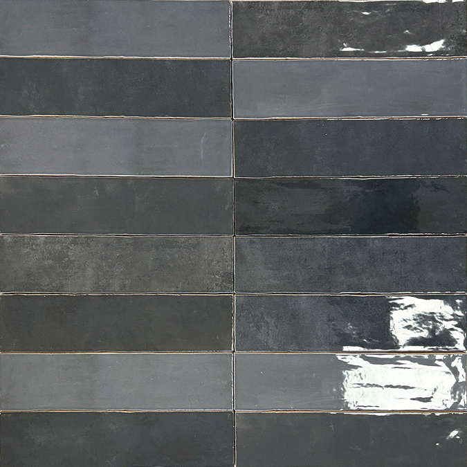 Stonehouse Studio Beauvais Rustic Graphite Zellige Effect Wall Tiles 75 x 300mm