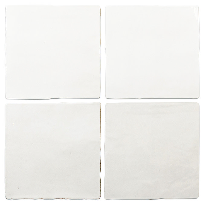 Stonehouse Studio Beauvais Rustic White Zellige Effect Wall Tiles 130 x 130mm