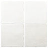 Stonehouse Studio Beauvais Rustic White Zellige Effect Wall Tiles 130 x 130mm