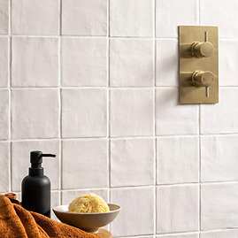 Stonehouse Studio Beauvais Rustic White Zellige Effect Wall Tiles 130 x 130mm