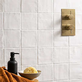 Stonehouse Studio Beauvais Rustic White Zellige Effect Wall Tiles 130 x 130mm