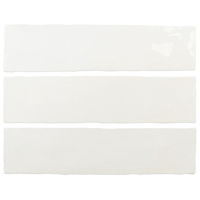 Stonehouse Studio Beauvais Rustic White Zellige Effect Wall Tiles 75 x 300mm
