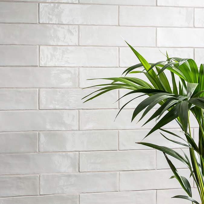 Stonehouse Studio Beauvais Rustic White Zellige Effect Wall Tiles 75 x 300mm