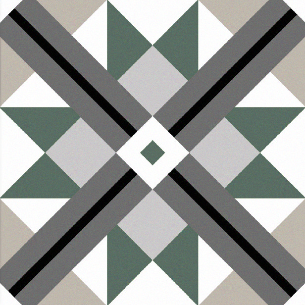 Stonehouse Studio Bentley Clover Geometric Patterned Wall and Floor Tiles - 225 x 225mm