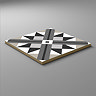 Stonehouse Studio Bentley Graphite Geometric Patterned Wall and Floor Tiles - 225 x 225mm