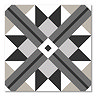 Stonehouse Studio Bentley Graphite Geometric Patterned Wall and Floor Tiles - 225 x 225mm