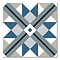 Stonehouse Studio Bentley Prussian Blue Geometric Patterned Wall and Floor Tiles - 225 x 225mm