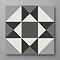 Stonehouse Studio Buxton Charcoal Geometric Patterned Wall and Floor Tiles - 225 x 225mm