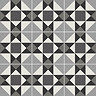 Stonehouse Studio Buxton Charcoal Patterned Wall and Floor Tiles - 225 x 225mm