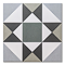 Stonehouse Studio Buxton Emerald Geometric Patterned Wall and Floor Tiles - 225 x 225mm