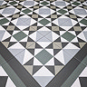 Stonehouse Studio Buxton Emerald Geometric Patterned Wall and Floor Tiles - 225 x 225mm